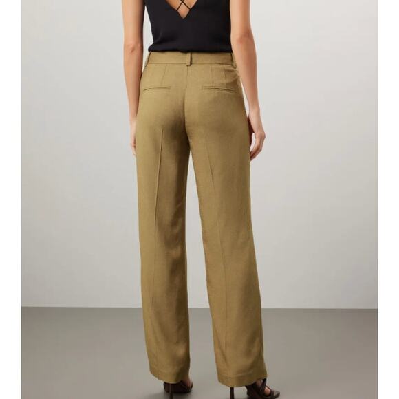 Club Monaco Flawless Trouser Pants SIZE 6 Khaki Olive Office Chic Designer $198 - Picture 3 of 9
